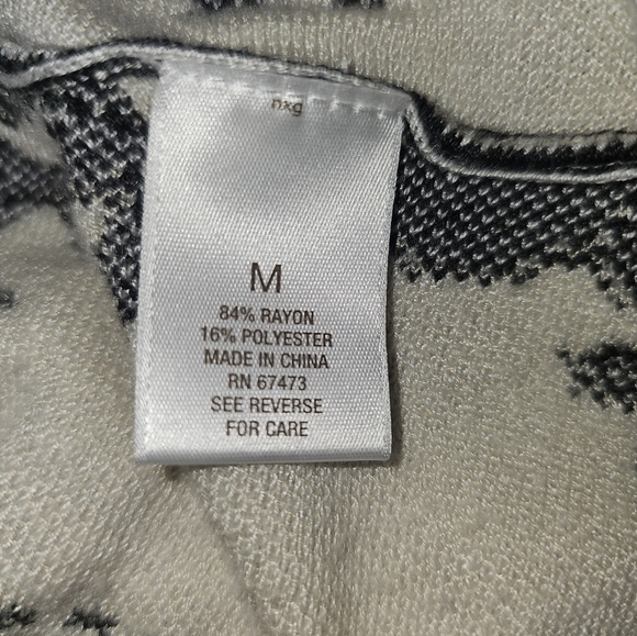 Established 1962 Black/Ivory SOFT KNIT SWEATER DRESS Day/Evening Fall Winter M - Picture 7 of 7